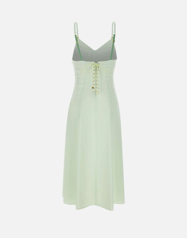 Abito in crêpe leggero con lacci criss-cross AB74852E2 124 ELISABETTA FRANCHI 