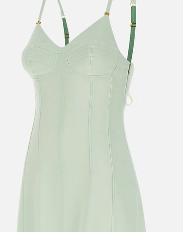 Abito in crêpe leggero con lacci criss-cross AB74852E2 124 ELISABETTA FRANCHI 