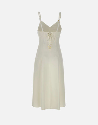 Abito in crêpe leggero con lacci criss-cross AB74852E2 360 ELISABETTA FRANCHI 