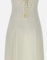 Abito in crêpe leggero con lacci criss-cross AB74852E2 360 ELISABETTA FRANCHI 