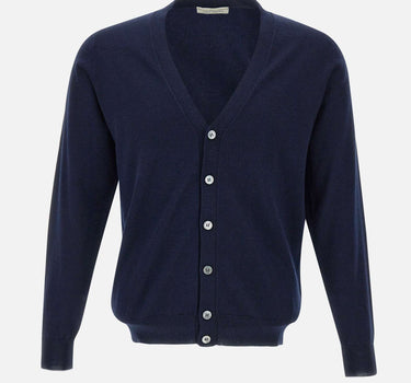 FILIPPO DE LAURENTIIS Cardigan in cotone e cashmere BLUE Uomo 