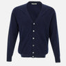 FILIPPO DE LAURENTIIS Cardigan in cotone e cashmere BLUE Uomo 