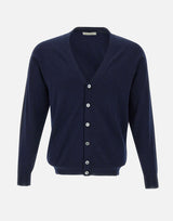 FILIPPO DE LAURENTIIS Cardigan in cotone e cashmere BLUE Uomo 