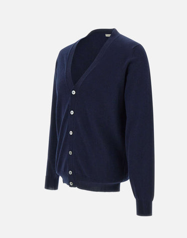 FILIPPO DE LAURENTIIS Cardigan in cotone e cashmere BLUE Uomo 