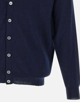 FILIPPO DE LAURENTIIS Cardigan in cotone e cashmere BLUE Uomo 