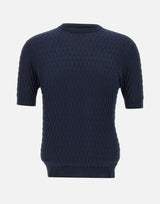 FILIPPO DE LAURENTIIS Maglia in crepe di cotone BLUE Uomo 