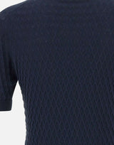 FILIPPO DE LAURENTIIS Maglia in crepe di cotone BLUE Uomo 