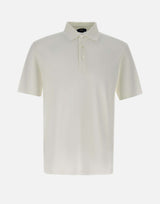 HERNO Polo in piquet di cotone WHITE Uomo 