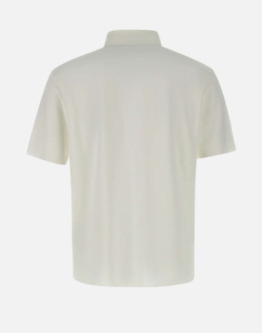 HERNO Polo in piquet di cotone WHITE Uomo 
