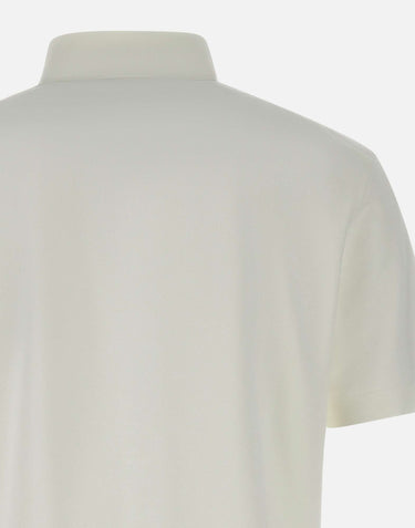 HERNO Polo in piquet di cotone WHITE Uomo 