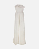 KAOS Jumpsuit in lino e viscosa WHITE Donna 