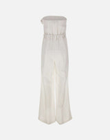 KAOS Jumpsuit in lino e viscosa WHITE Donna 
