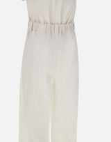 KAOS Jumpsuit in lino e viscosa WHITE Donna 
