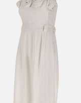 KAOS Jumpsuit in lino e viscosa WHITE Donna 