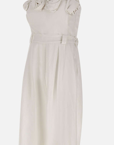 KAOS Jumpsuit in lino e viscosa WHITE Donna 