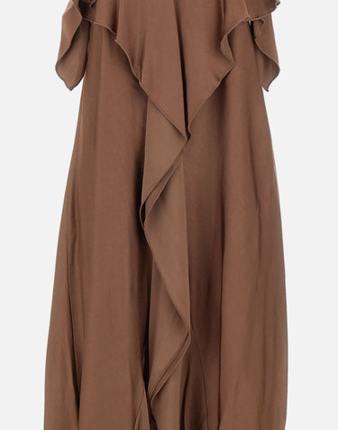 KAOS Abito in crepe BROWN Donna 