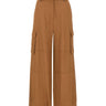 KAOS Pantaloni cargo in misto lino BROWN Donna 