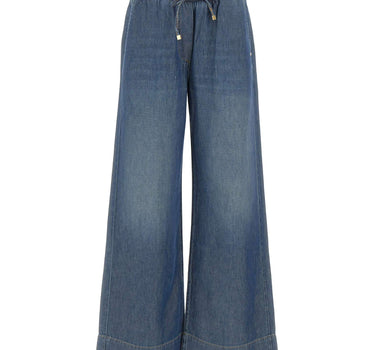 KAOS Jeans palazzo con coulisse BLUE Donna 