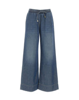 KAOS Jeans palazzo con coulisse BLUE Donna 