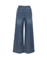 KAOS Jeans palazzo con coulisse BLUE Donna 