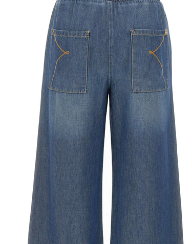 KAOS Jeans palazzo con coulisse BLUE Donna 