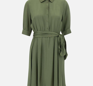 KAOS Abito in satin GREEN Donna 