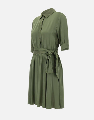 KAOS Abito in satin GREEN Donna 