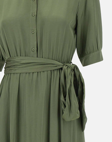 KAOS Abito in satin GREEN Donna 