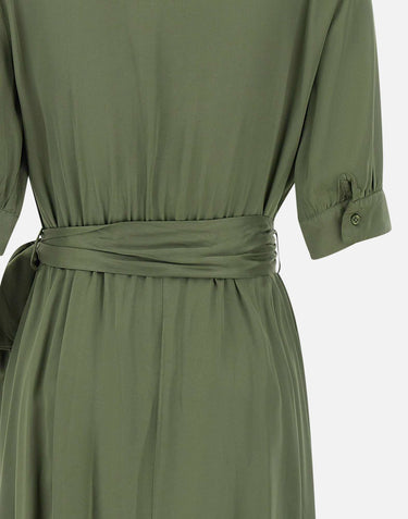 KAOS Abito in satin GREEN Donna 