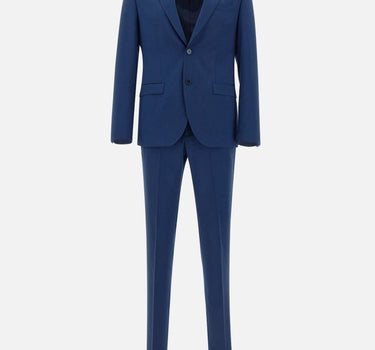 MANUEL RITZ Completo due pezzi in  lana stretch BLUE Uomo 