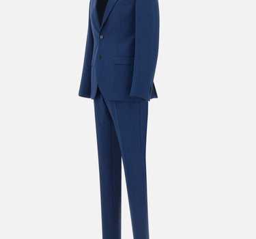 MANUEL RITZ Completo due pezzi in  lana stretch BLUE Uomo 