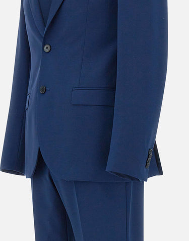 MANUEL RITZ Completo due pezzi in  lana stretch BLUE Uomo 