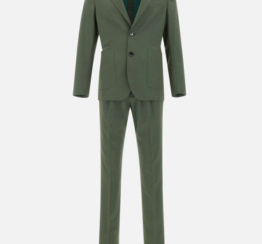 MANUEL RITZ Completo "Nuvola" in cotone e  lana stretch GREEN Uomo 