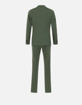 MANUEL RITZ Completo "Nuvola" in cotone e  lana stretch GREEN Uomo 