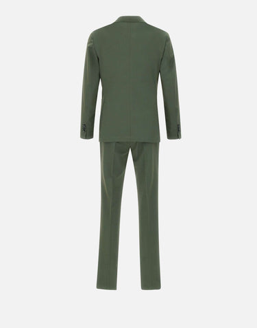 MANUEL RITZ Completo "Nuvola" in cotone e  lana stretch GREEN Uomo 