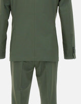 MANUEL RITZ Completo "Nuvola" in cotone e  lana stretch GREEN Uomo 