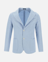 MARCHESANI Blazer "Camaldoli"  in cotone Light Blue Uomo 