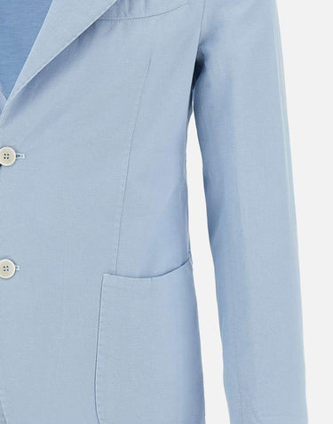 MARCHESANI Blazer "Camaldoli"  in cotone Light Blue Uomo 