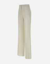 MAX MARA STUDIO Pantaloni "Quasar" in  lana comfort WHITE Donna 