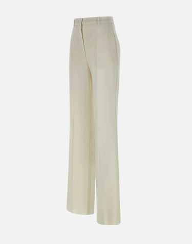 MAX MARA STUDIO Pantaloni "Quasar" in  lana comfort WHITE Donna 