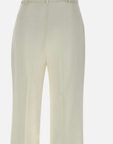 MAX MARA STUDIO Pantaloni "Quasar" in  lana comfort WHITE Donna 