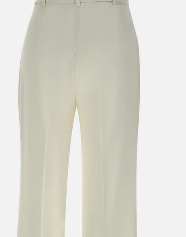 MAX MARA STUDIO Pantaloni "Quasar" in  lana comfort WHITE Donna 