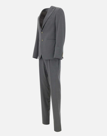 SANTANIELLO Completo due pezzi in fresco lana GREY Uomo 