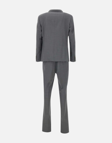 SANTANIELLO Completo due pezzi in fresco lana GREY Uomo 