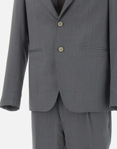 SANTANIELLO Completo due pezzi in fresco lana GREY Uomo 