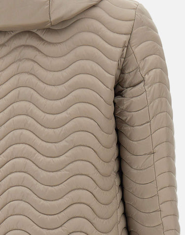 SAVE THE DUCK Piumino "Sirena" BEIGE Donna 