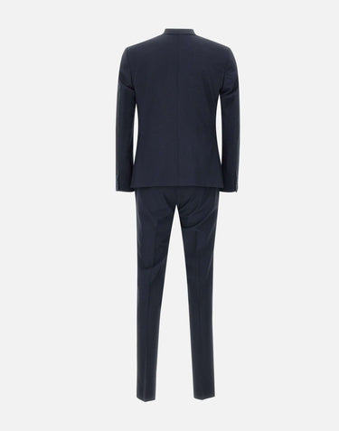 UNGARO Completo "U5001" tre pezzi in lana BLUE Uomo 