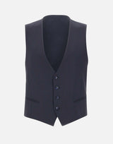 UNGARO Completo "U5001" tre pezzi in lana BLUE Uomo 