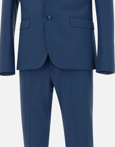 UNGARO Completo "U5001" tre pezzi in lana BLUE Uomo 