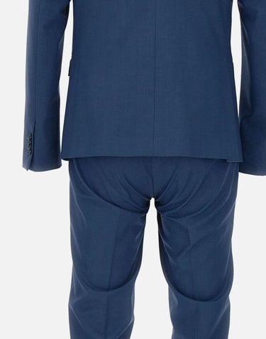 UNGARO Completo "U5001" tre pezzi in lana BLUE Uomo 